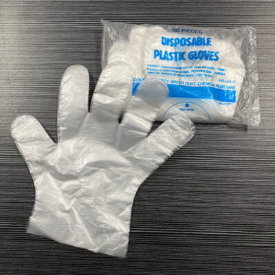 PLASTIC GLOVES M,L